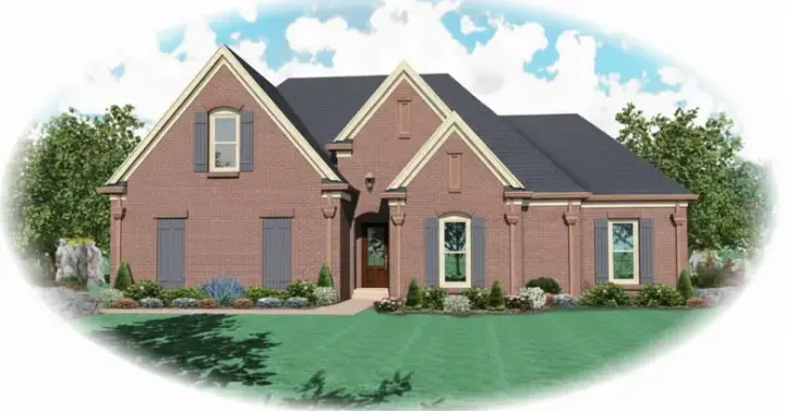 Traditional house plans 6-1771 - front exterior, 1,928 sq ft, 3 bed, 2 bath house plans | Monster House Plans