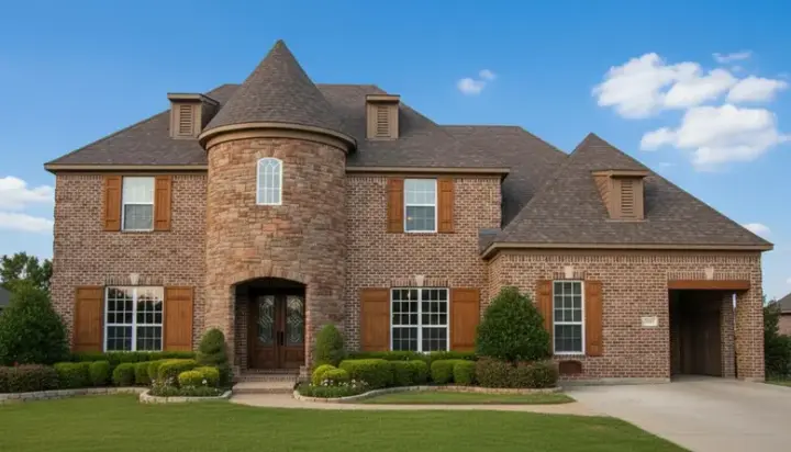 European house plans 6-1776 - front exterior, 3,060 sq ft, 3 bed, 3 bath house plans | Monster House Plans