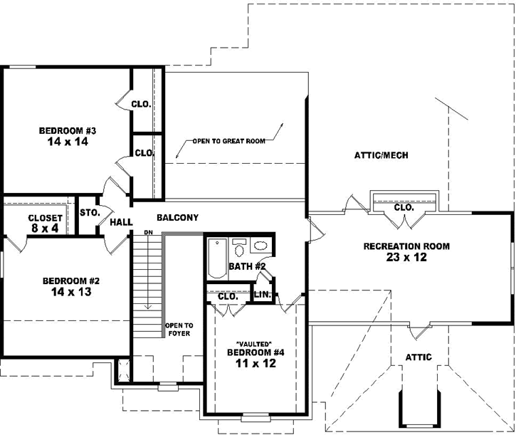 Upper/Second Floor Plan: 6-1778