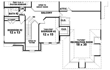 Upper/Second Floor Plan: 6-1786