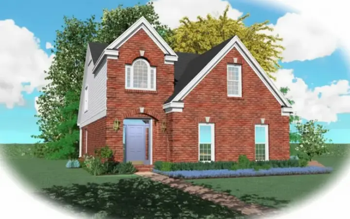 Traditional house plans 6-179 - front exterior, 1,949 sq ft, 3 bed, 2 bath house plans | Monster House Plans