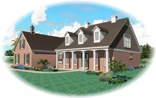 Southern house plans 6-1796 - front exterior, 2,900 sq ft, 3 bed, 3 bath house plans | Monster House Plans