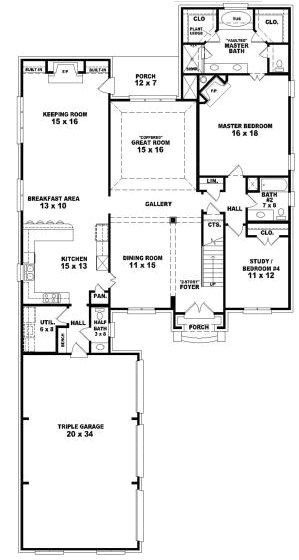 Main Floor Plan: 6-1800