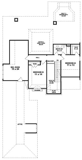 Upper/Second Floor Plan: 6-1800