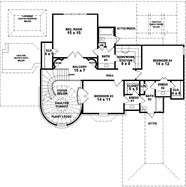 Upper/Second Floor Plan: 6-1801