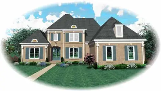 Traditional house plans 6-1805 - front exterior, 3,066 sq ft, 4 bed, 3 bath house plans | Monster House Plans