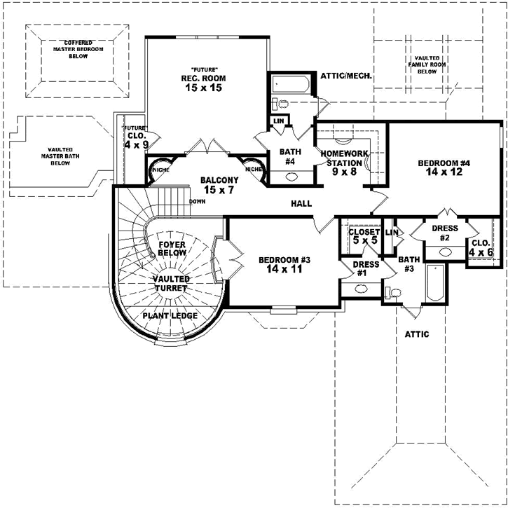 Upper/Second Floor Plan: 6-1806