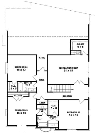 Upper/Second Floor Plan: 6-1814