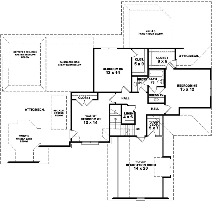 Upper/Second Floor Plan: 6-1816