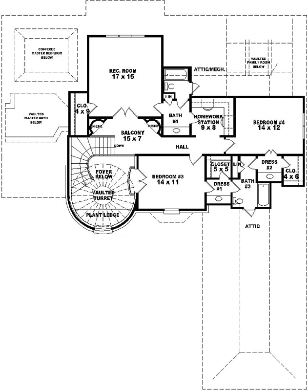 Upper/Second Floor Plan: 6-1818