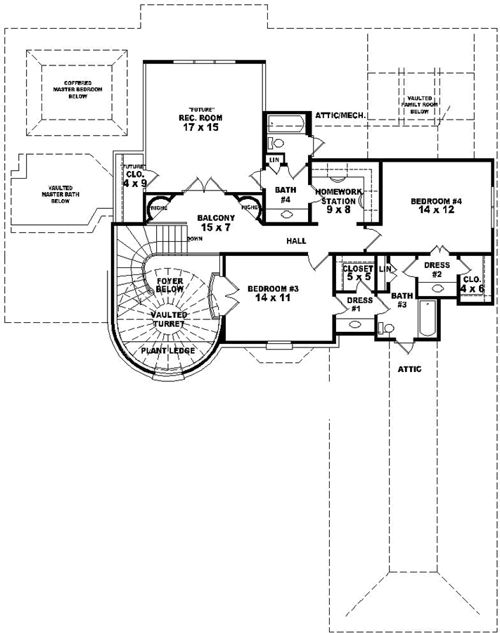 Upper/Second Floor Plan: 6-1820