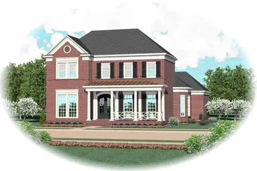 Southern house plans 6-1821 - front exterior, 3,698 sq ft, 4 bed, 3 bath house plans | Monster House Plans