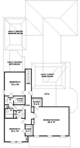 Upper/Second Floor Plan: 6-1821