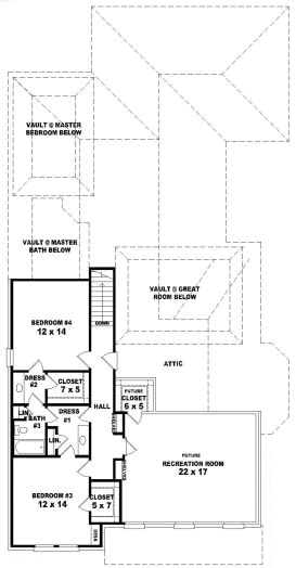 Upper/Second Floor Plan: 6-1823