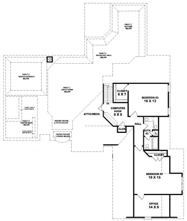 Upper/Second Floor Plan: 6-1828