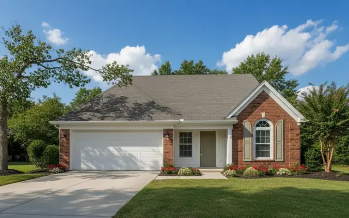 Ranch house plans 6-183 - front exterior, 1,253 sq ft, 3 bed, 2 bath house plans | Monster House Plans