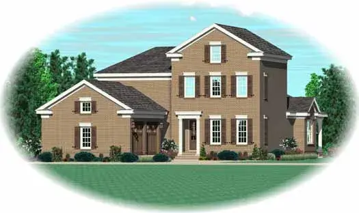 Southern Colonial house plans 6-1831 - front exterior, 3,711 sq ft, 3 bed, 3 bath house plans | Monster House Plans
