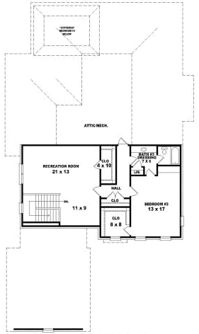 Upper/Second Floor Plan: 6-1831