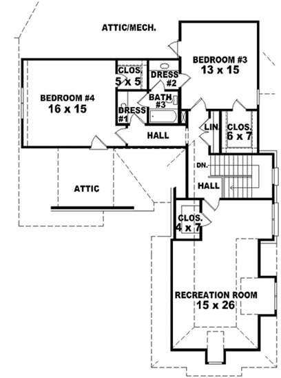 Upper/Second Floor Plan: 6-1832