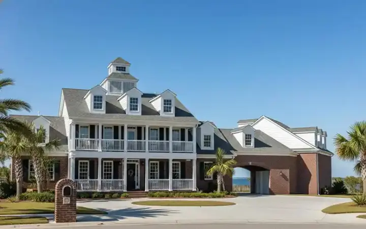 Plantation house plans 6-1836 - front exterior, 6,084 sq ft, 5 bed, 4 bath house plans | Monster House Plans