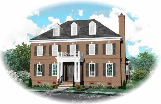Southern house plans 6-1840 - front exterior, 4,403 sq ft, 5 bed, 4 bath house plans | Monster House Plans