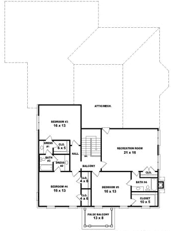 Upper/Second Floor Plan: 6-1840