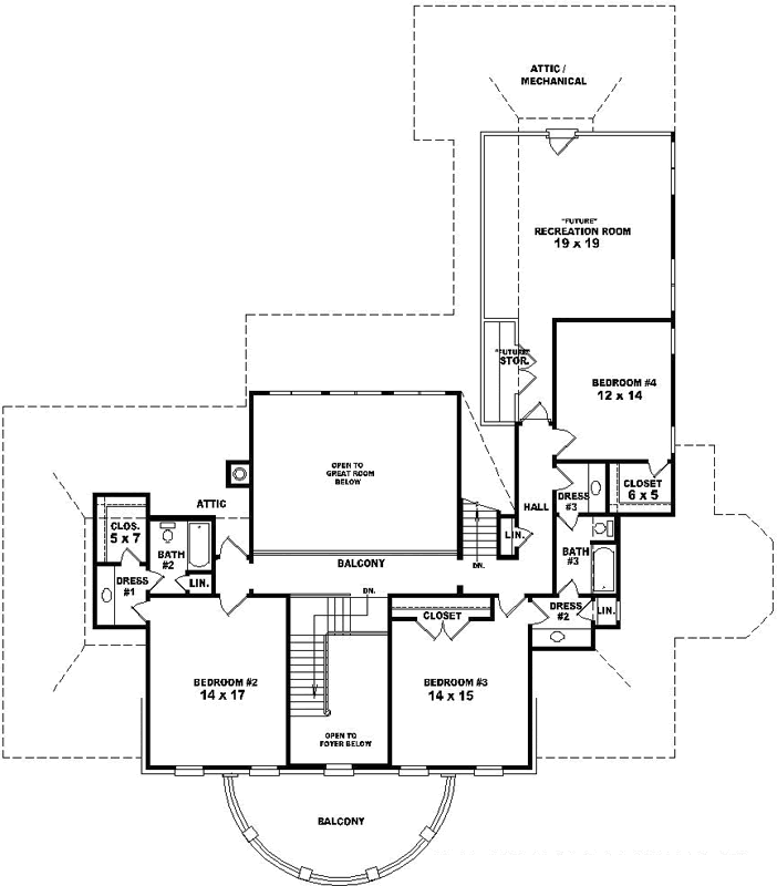 Upper/Second Floor Plan:6-1843