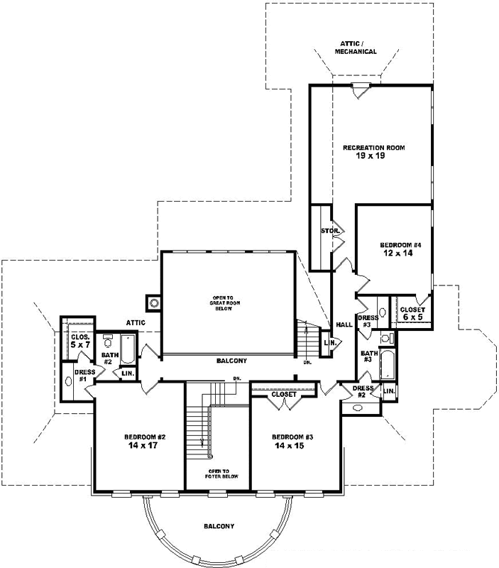 Upper/Second Floor Plan:6-1844