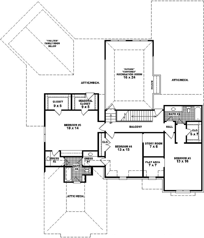 Upper/Second Floor Plan: 6-1845