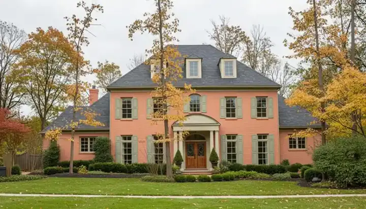 New England Colonial house plans 6-1848 - front exterior, 5,032 sq ft, 4 bed, 3 bath house plans | Monster House Plans