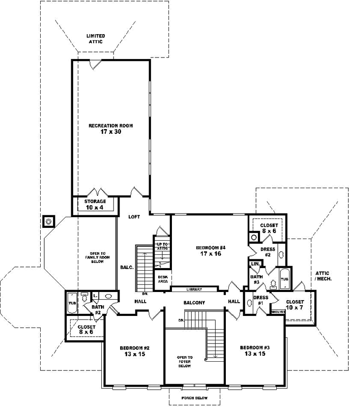 Upper/Second Floor Plan: 6-1848