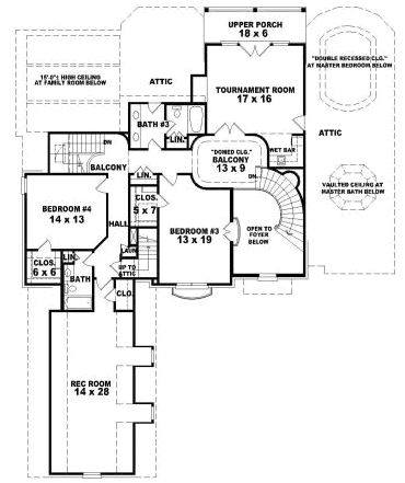 Upper/Second Floor Plan: 6-1850