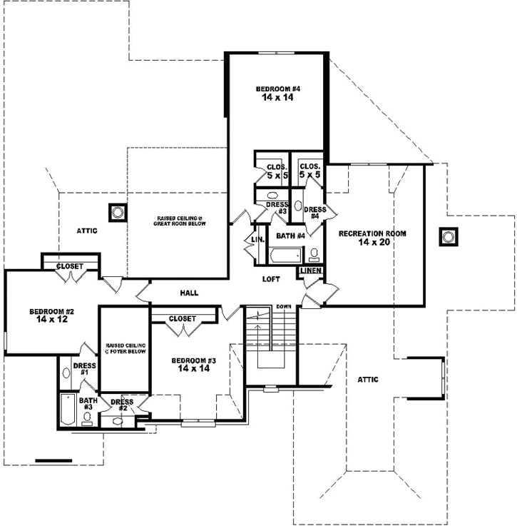 Upper/Second Floor Plan: 6-1852