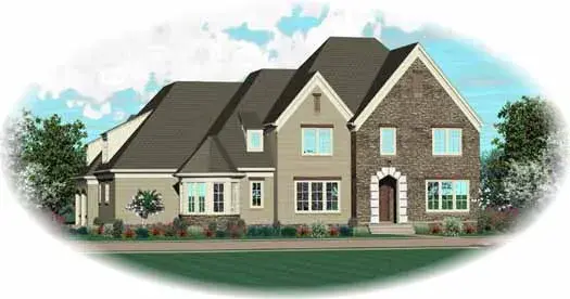 European house plans 6-1859 - front exterior, 5,437 sq ft, 5 bed, 3 bath house plans | Monster House Plans