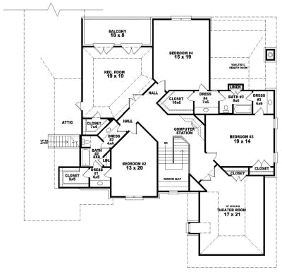Upper/Second Floor Plan: 6-1861