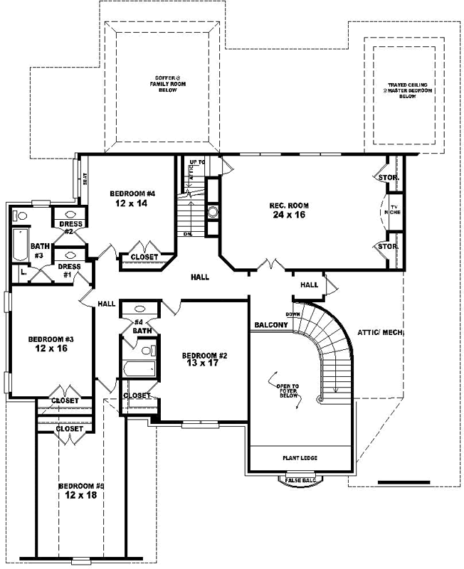 Upper/Second Floor Plan: 6-1869