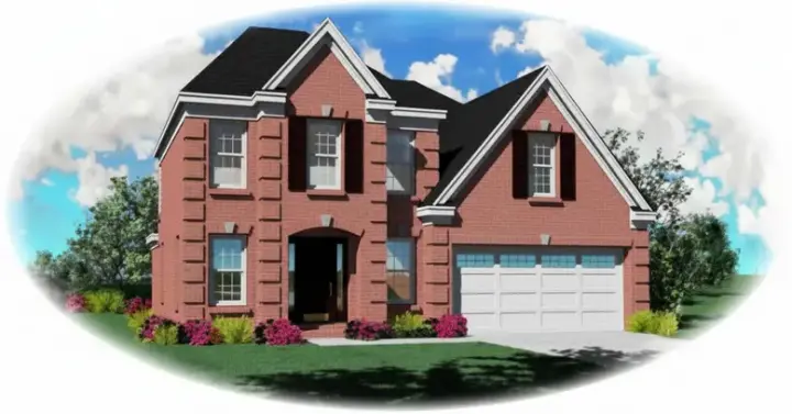 European house plans 6-187 - front exterior, 2,173 sq ft, 3 bed, 2 bath house plans | Monster House Plans