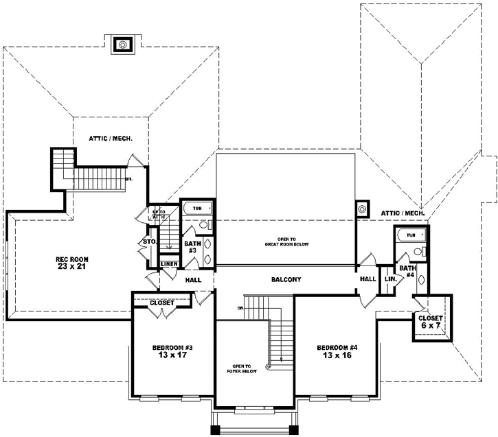Upper/Second Floor Plan: 6-1876