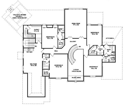 Upper/Second Floor Plan: 6-1885