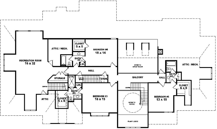 Upper/Second Floor Plan: 6-1892