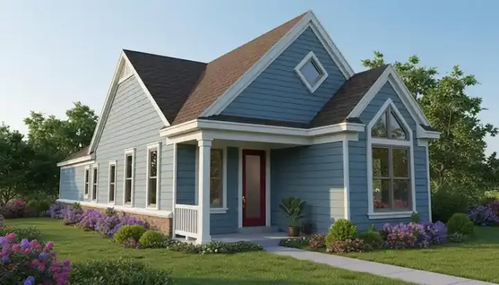 Country house plans 6-190 - front exterior, 1,200 sq ft, 2 bed, 2 bath house plans | Monster House Plans
