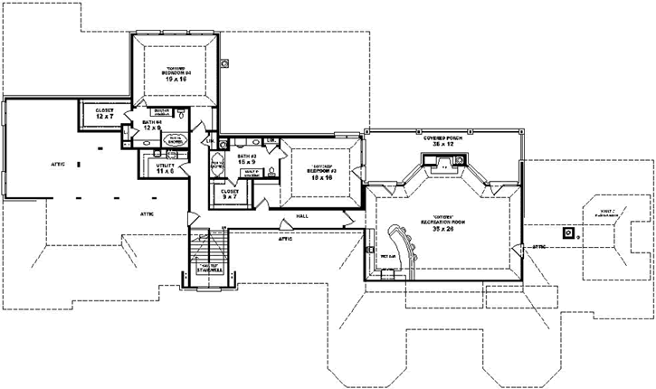 Upper/Second Floor Plan: 6-1900