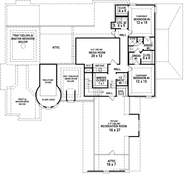 Upper/Second Floor Plan: 6-1912