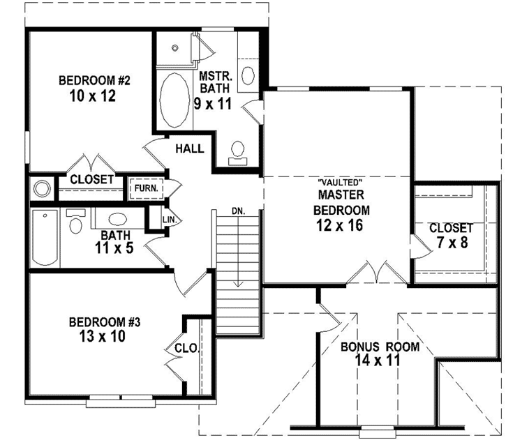 Upper/Second Floor Plan: 6-1914