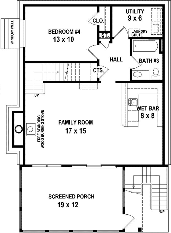 Lower Floor Plan: 6-1916