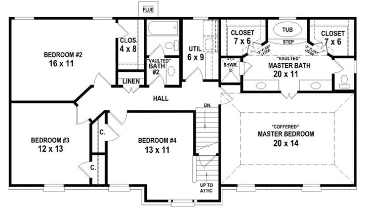 Upper/Second Floor Plan: 6-1919