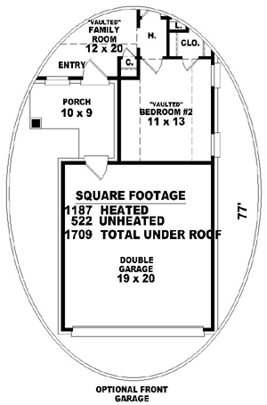 European Style Home Design Plan: 6-192