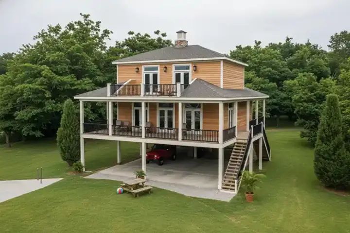 Coastal house plans 6-1924 - front exterior, 1,731 sq ft, 3 bed, 2 bath house plans | Monster House Plans
