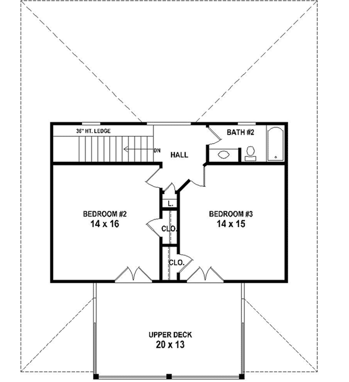 Upper/Second Floor Plan: 6-1924