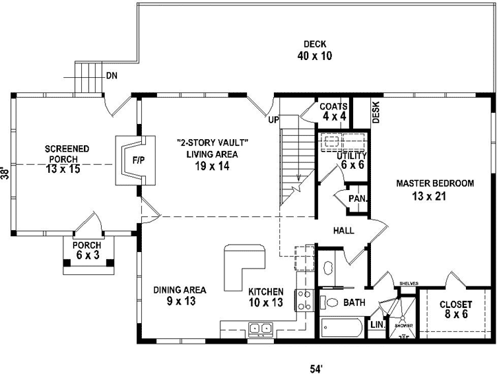 Main Floor Plan: 6-1927